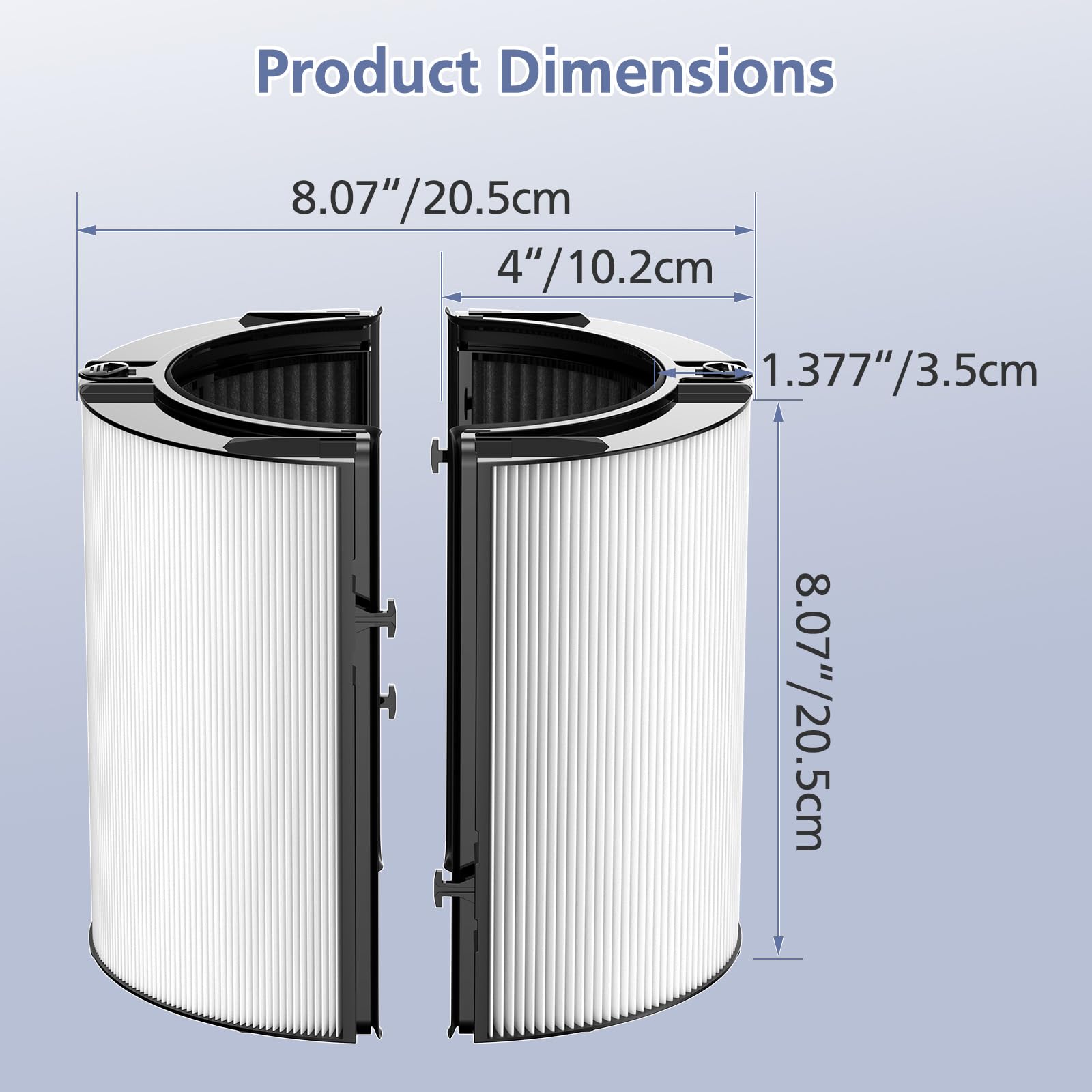 Ecleanfy two replacement filters unboxed offering spare-on-hand convenience