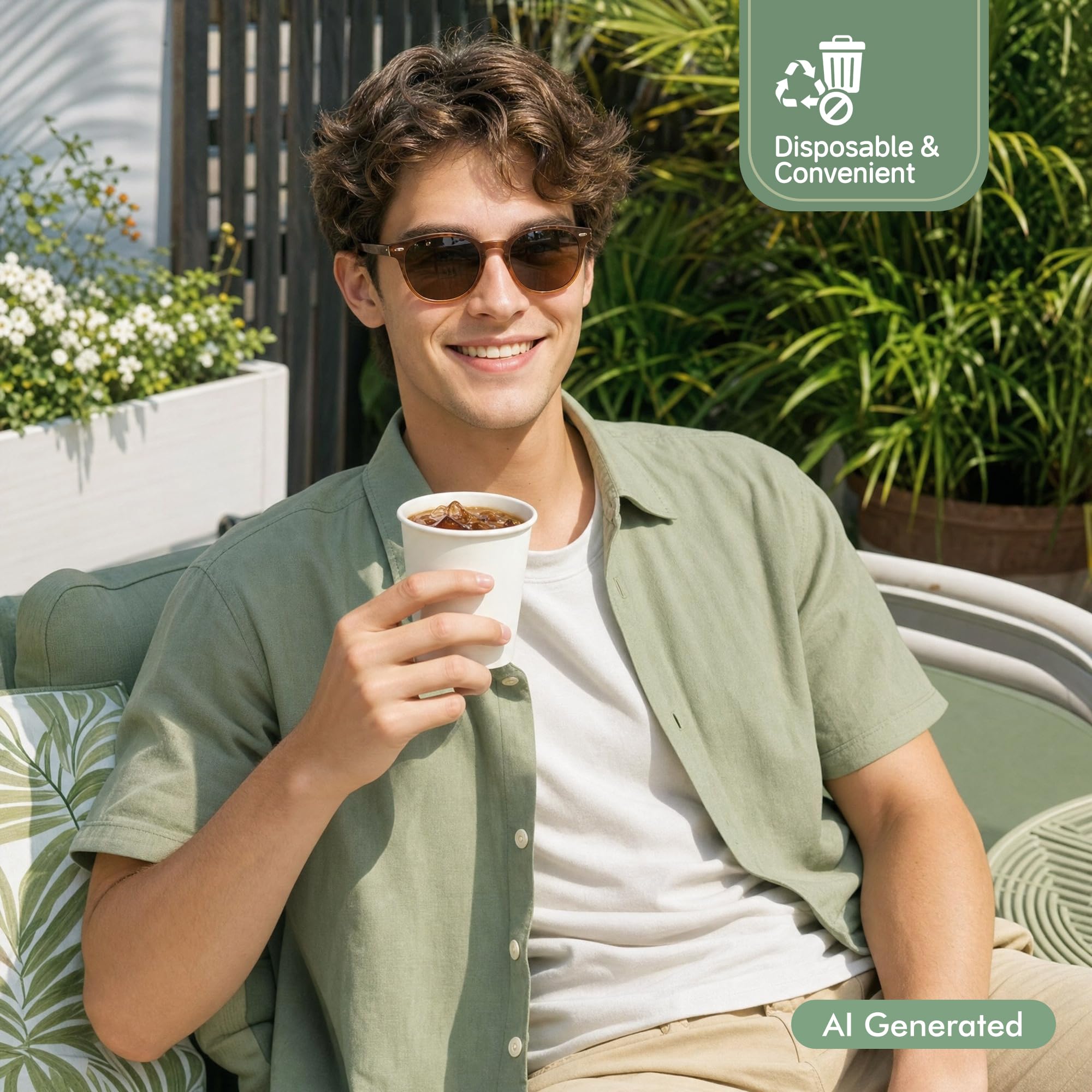 ECOEXTRA cup held in hand showing true size and convenient handling