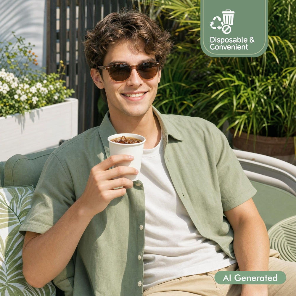 ECOEXTRA cup held in hand showing true size and convenient handling