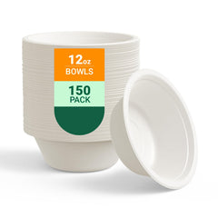 ECOLipak front packaging showing 150-count compostable bowls and convenient bulk supply
