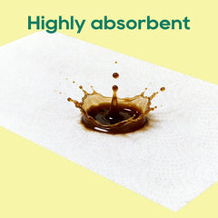 ECOlipak towel wiping kitchen spill demonstrating quick absorbency