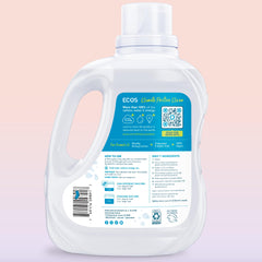 ECOS back label close-up listing ingredients and certification details