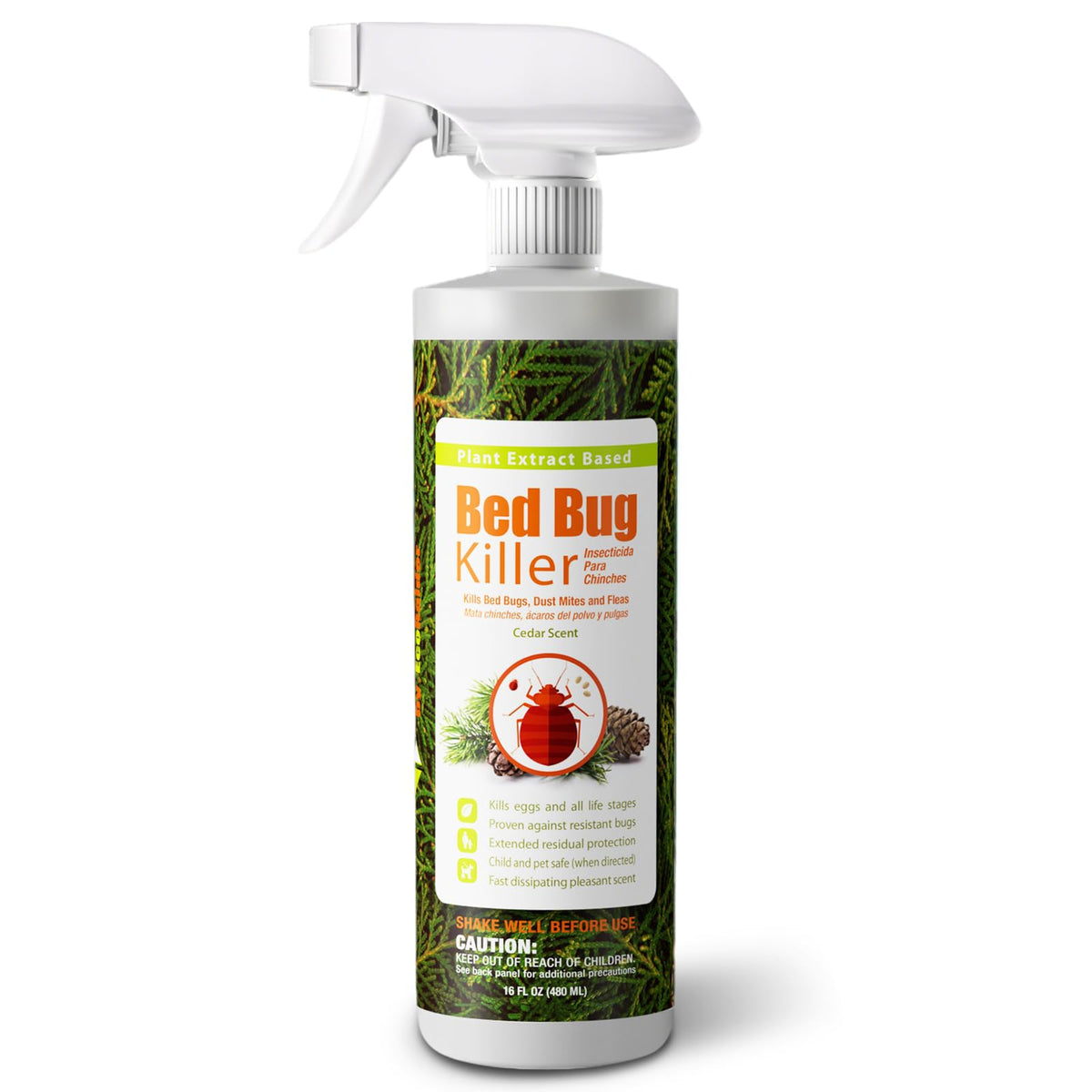 EcoVenger front spray can showing product and safety benefits