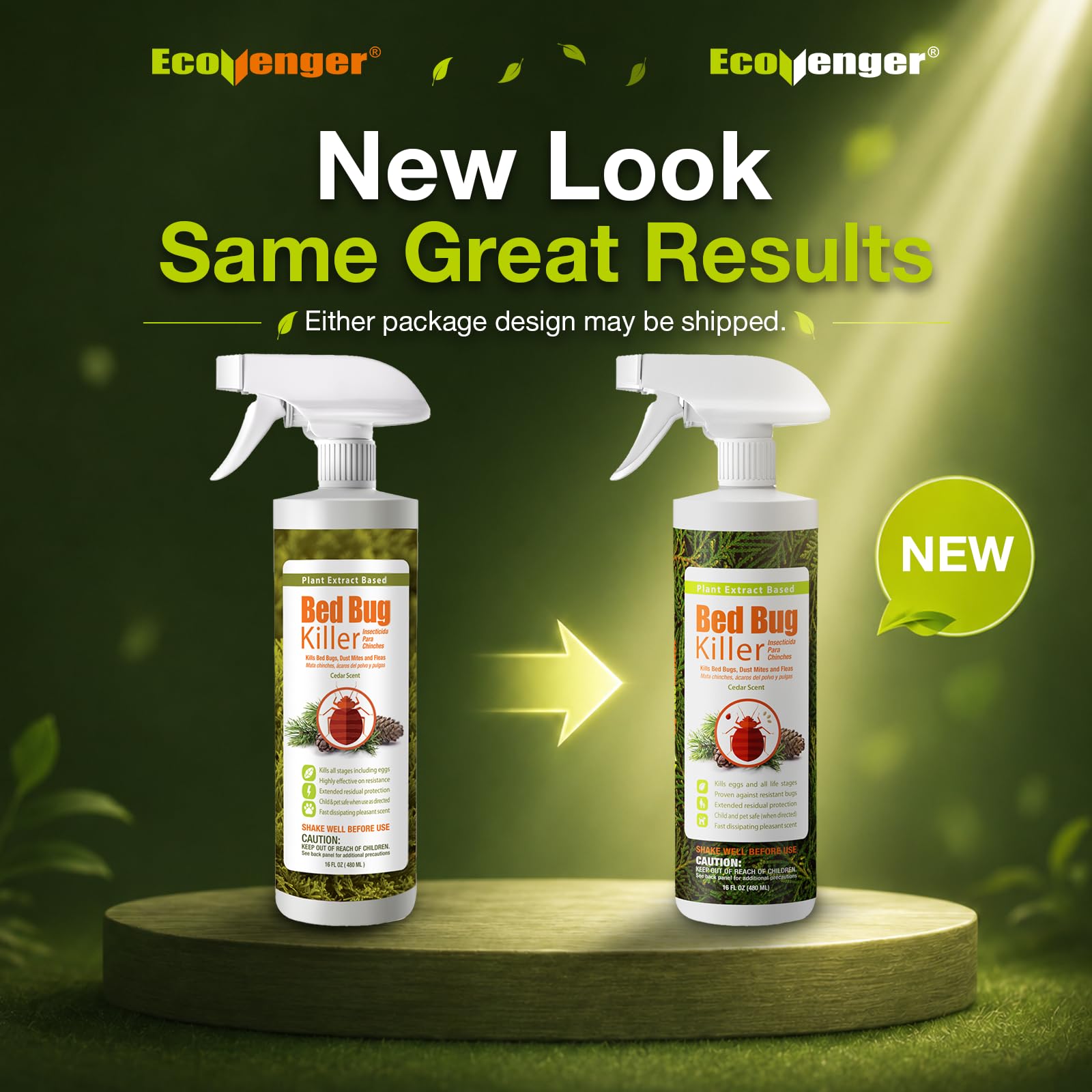 EcoVenger in a bedroom lifestyle setting showing safe in-home use
