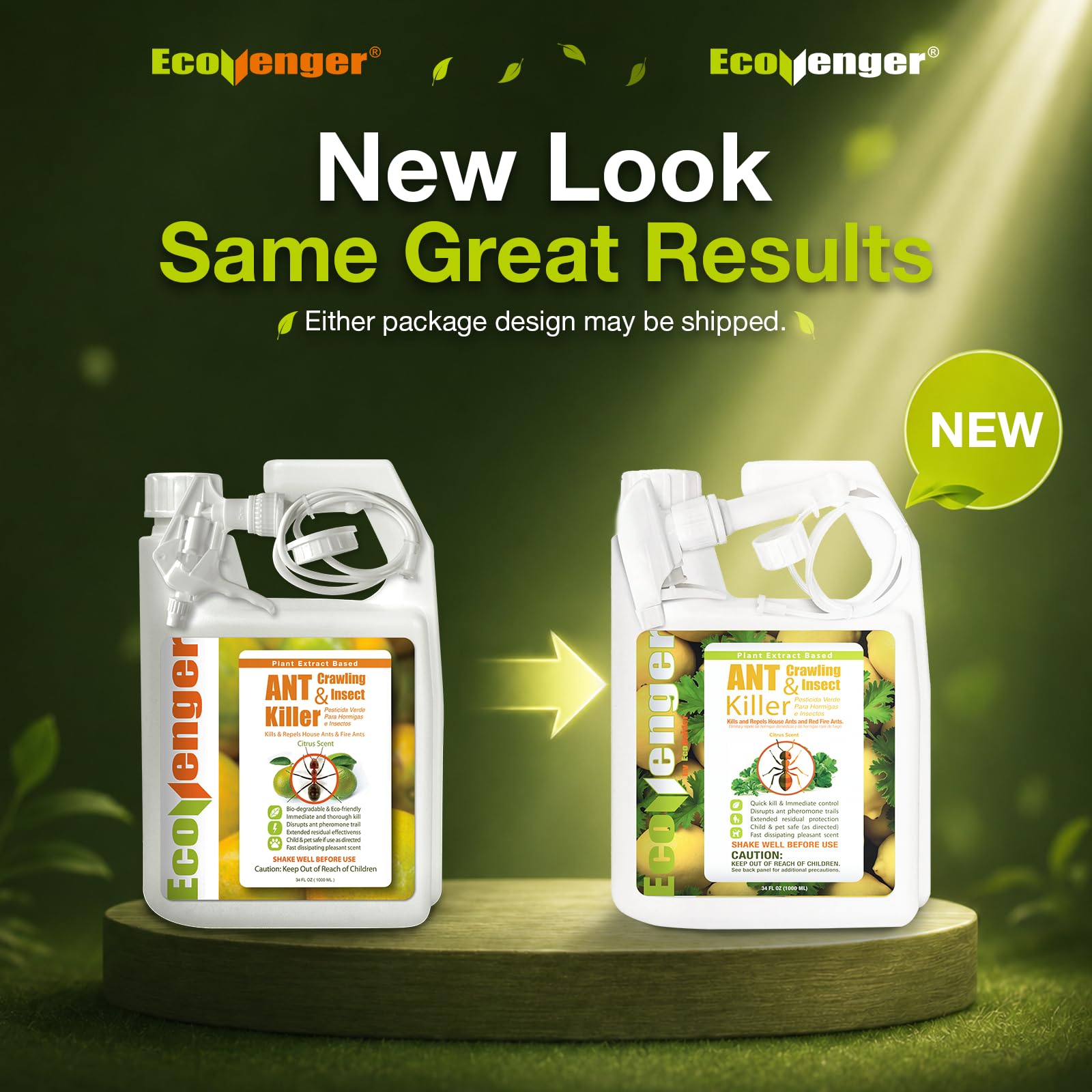 EcoVenger packaging with replacement nozzle included for customer support