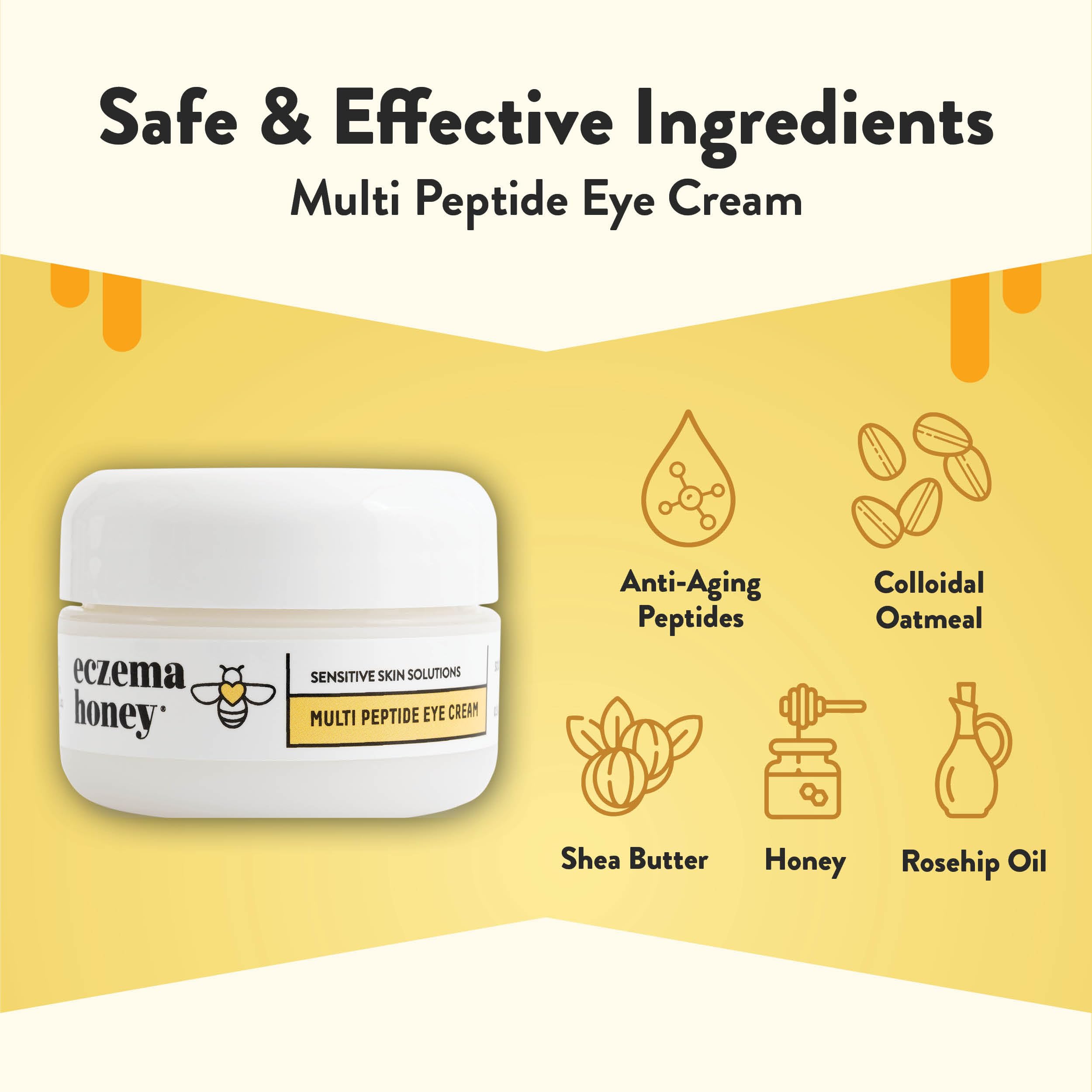 ECZEMA HONEY close-up texture displaying smooth peptide-rich cream