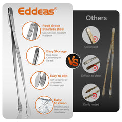 Eddeas handle serration detail offering slip-resistant control during cooking