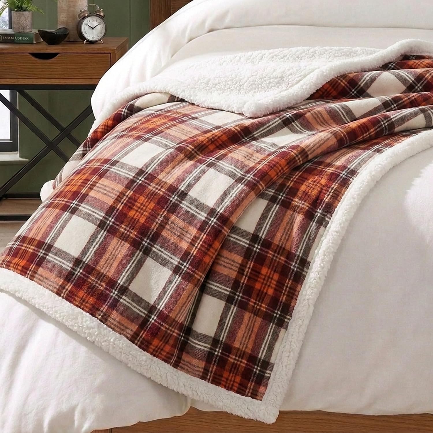 Eddie Bauer throw draped on sofa illustrating comfort during movie nights