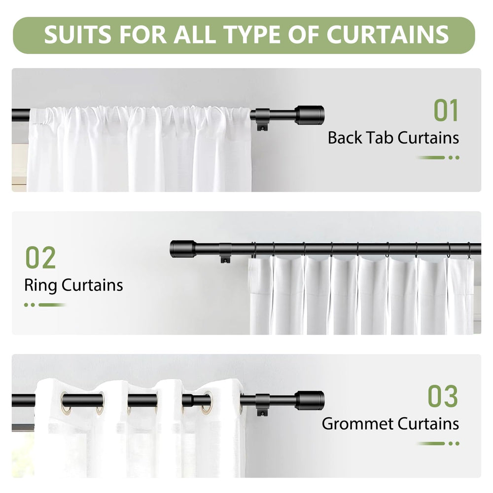 Edidonson curtains hung on rod in bedroom showcasing neat support and style