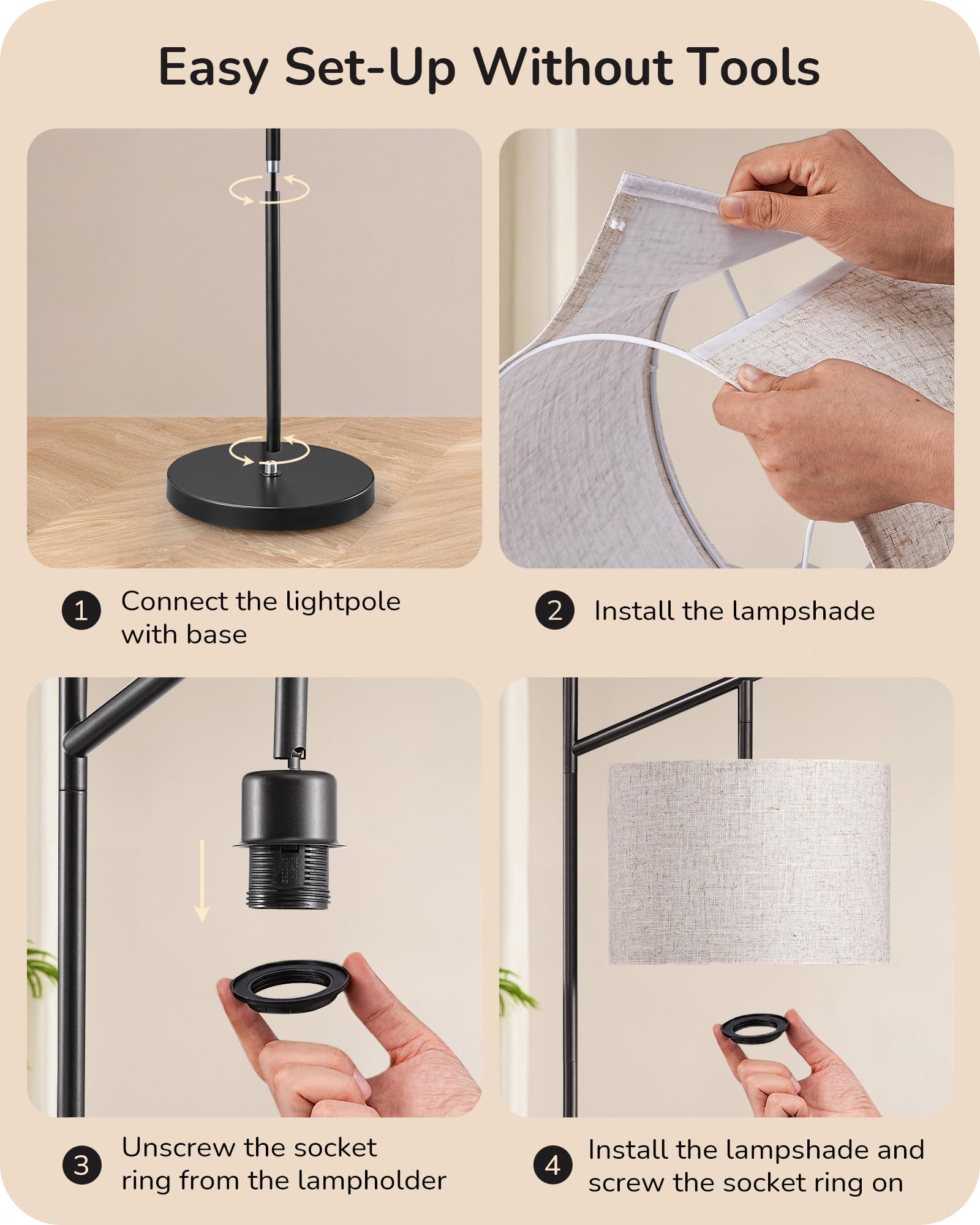 EDISHINE foot switch and long cord detail showing hands-free control benefit
