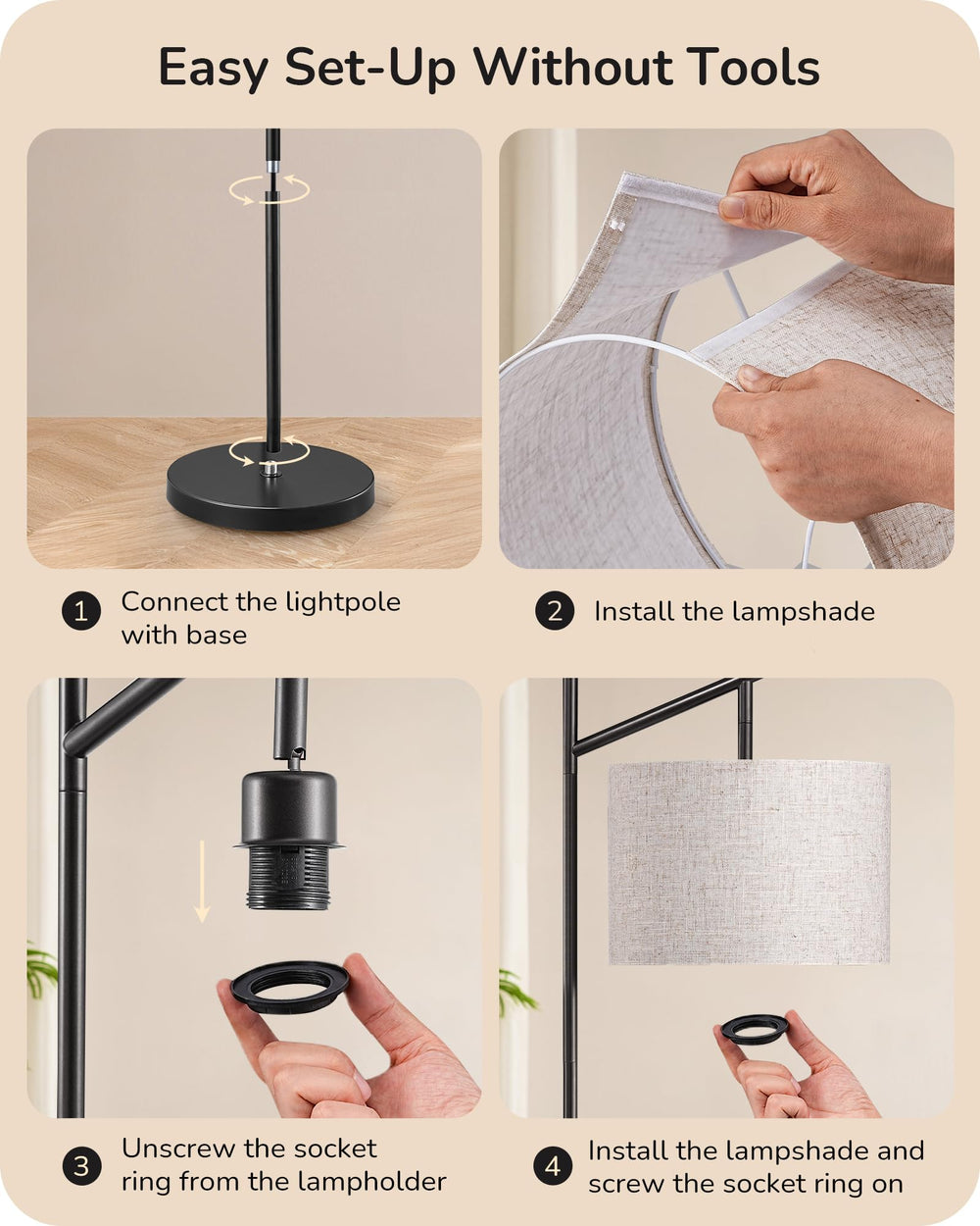 EDISHINE foot switch and long cord detail showing hands-free control benefit