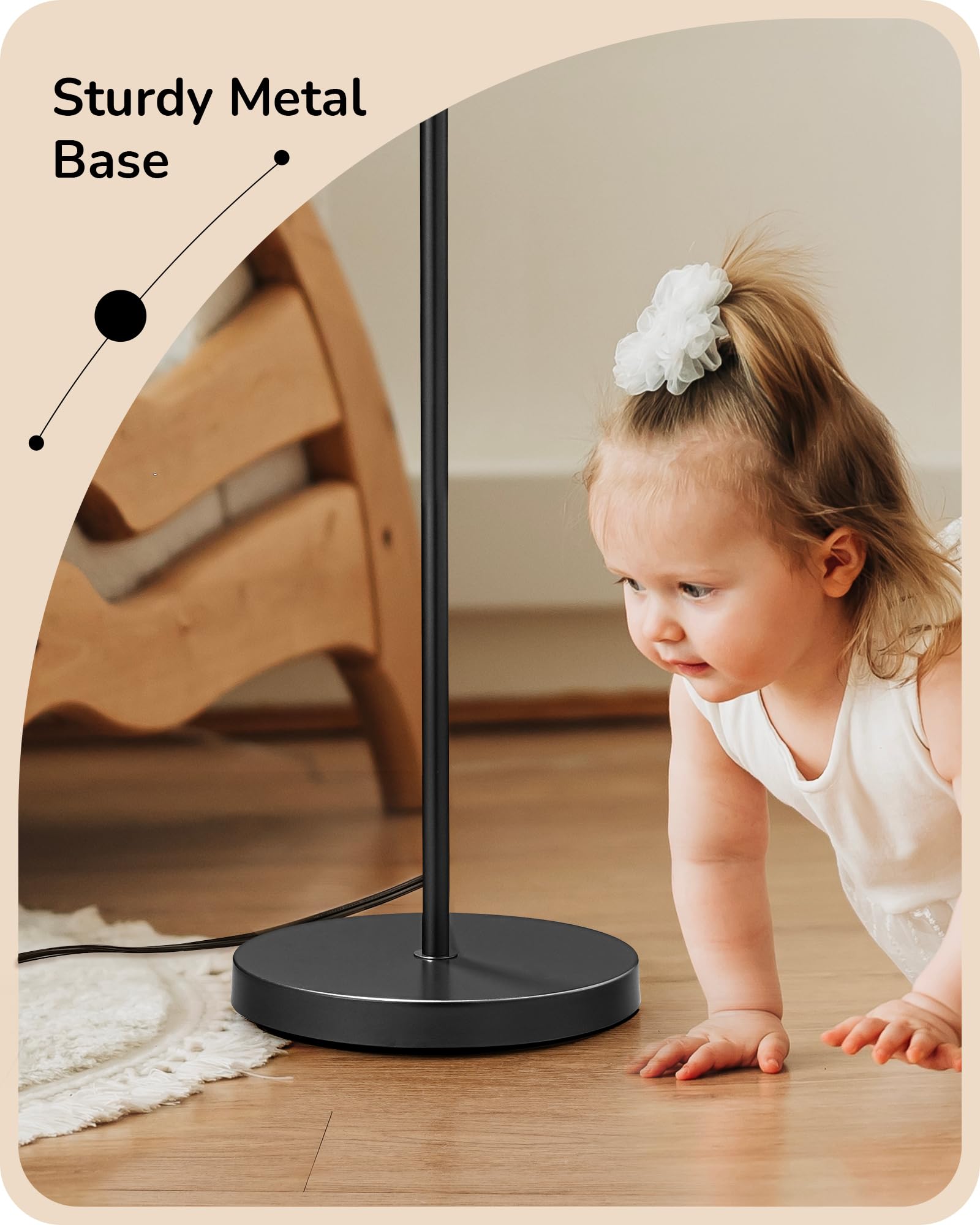 EDISHINE lamp in use by a reading chair showing focused task lighting benefit
