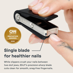EDJY blade close-up highlighting sharp stainless-steel edge
