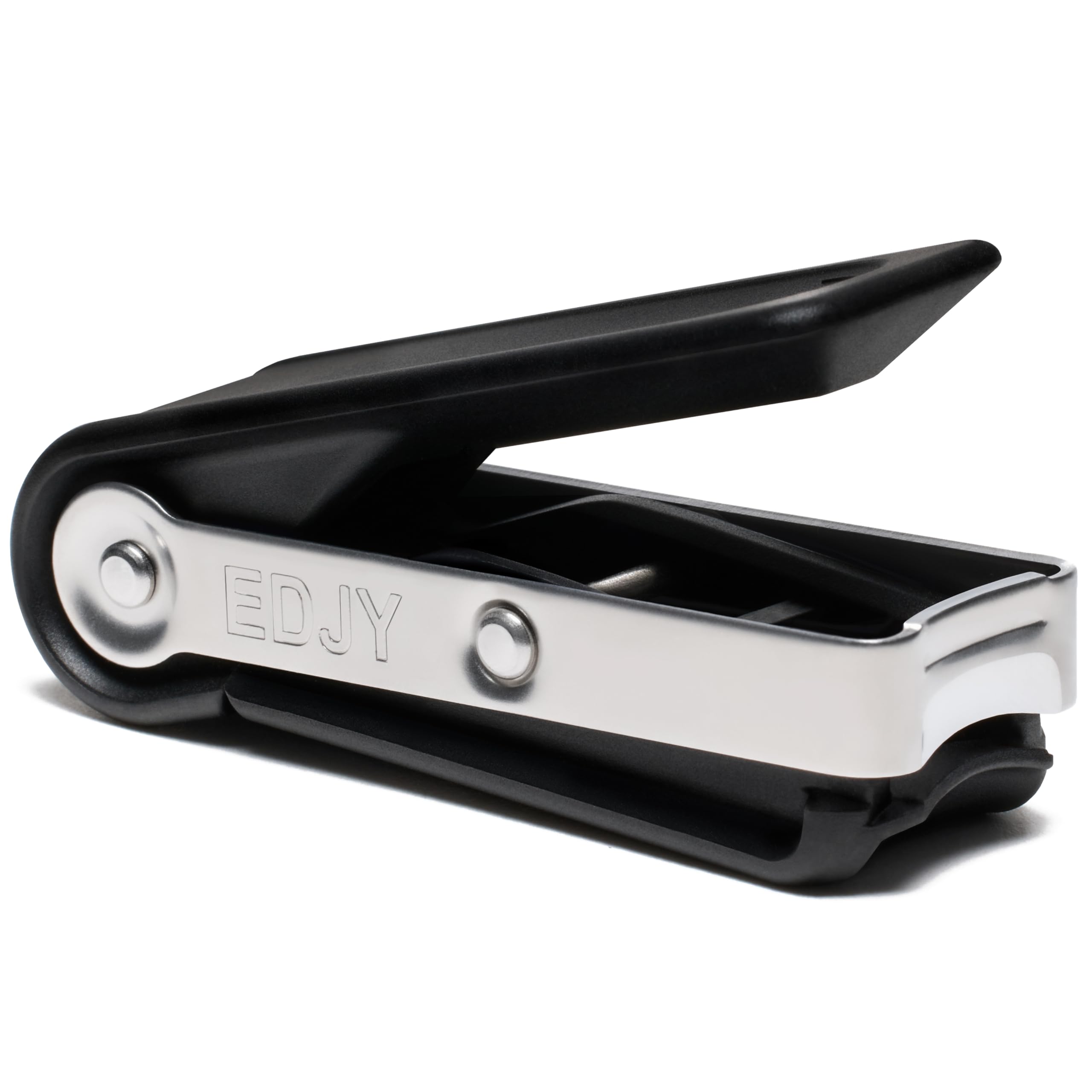 EDJY fingernail cutter front view showing compact precision