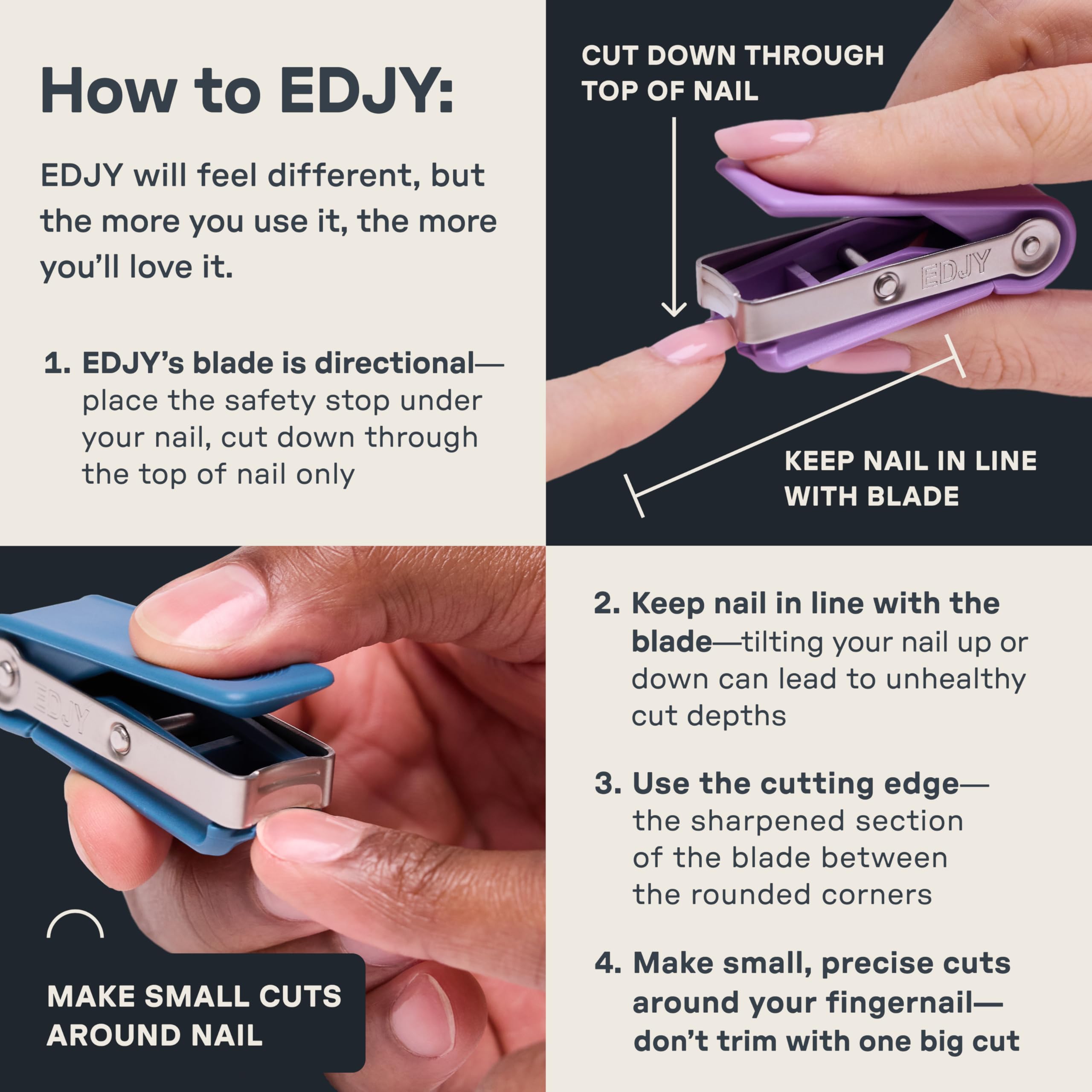 EDJY safety stop detail demonstrating protection against overcutting