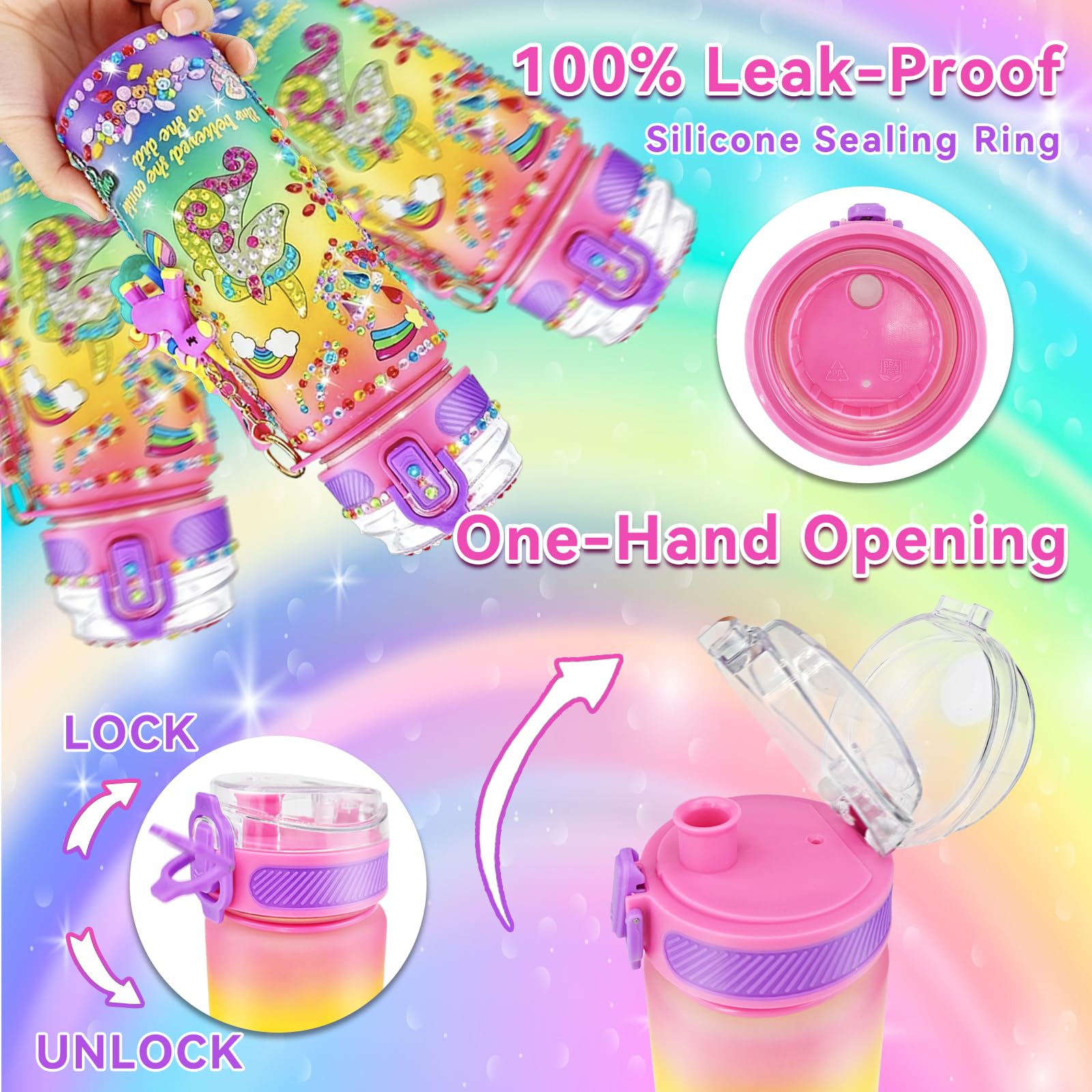 EDSPORTSHOUSE child decorating bottle with stickers demonstrating engagement and personalization