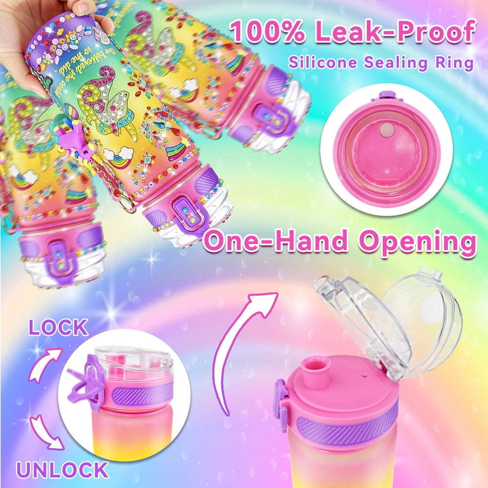 EDSPORTSHOUSE child decorating bottle with stickers demonstrating engagement and personalization