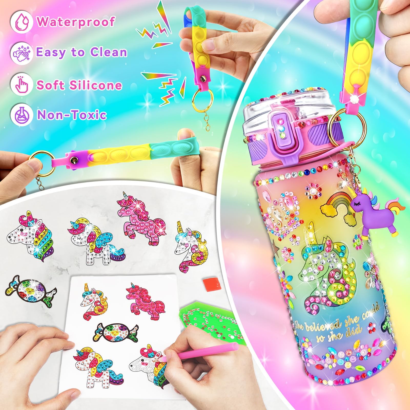EDSPORTSHOUSE colorful pop-it fidget keychain detail providing tactile focus and portability