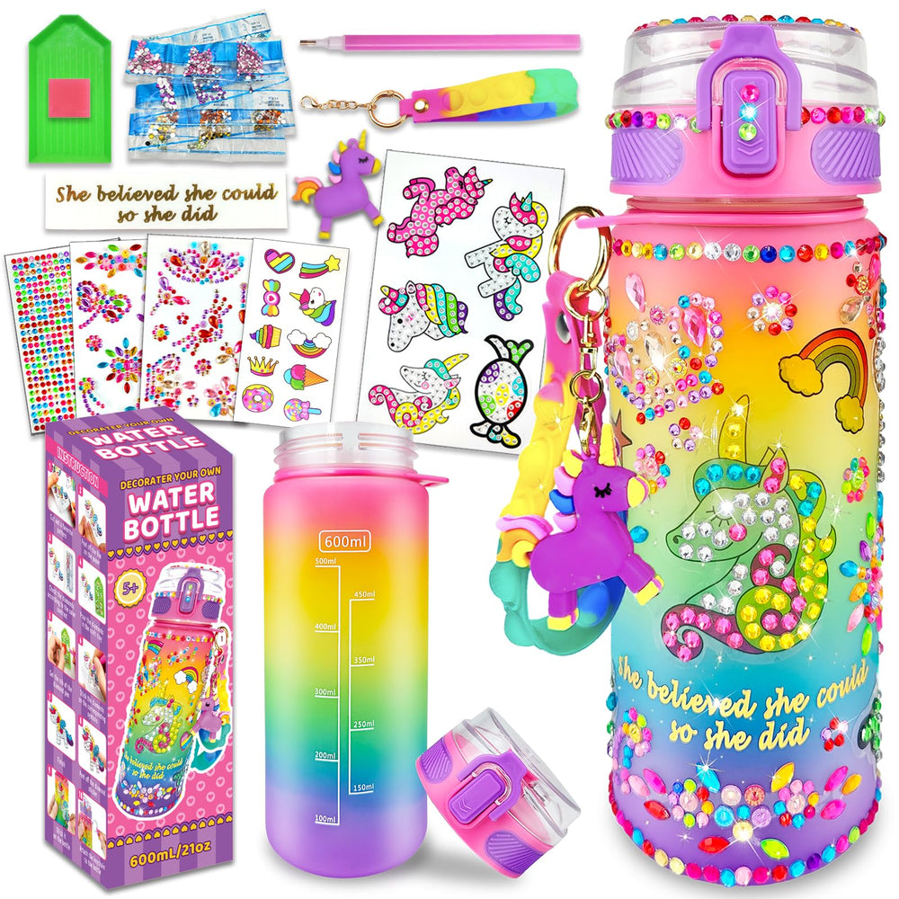 EDSPORTSHOUSE front packaging showing unicorn bottle and stickers, motivating creativity