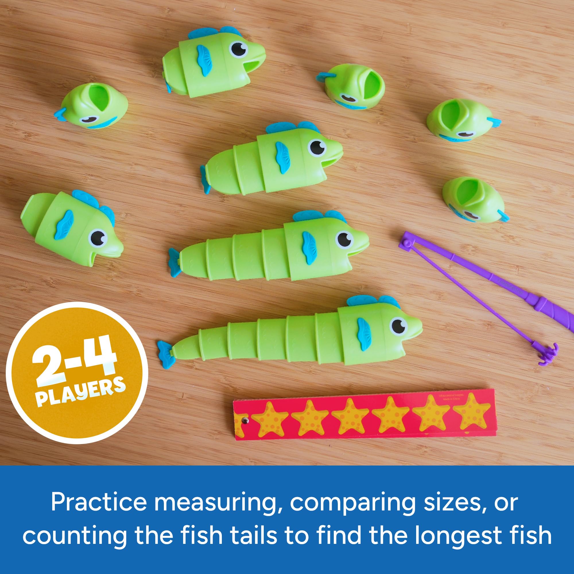 Educational Insights children playing Reel Big Catch at table developing counting skills