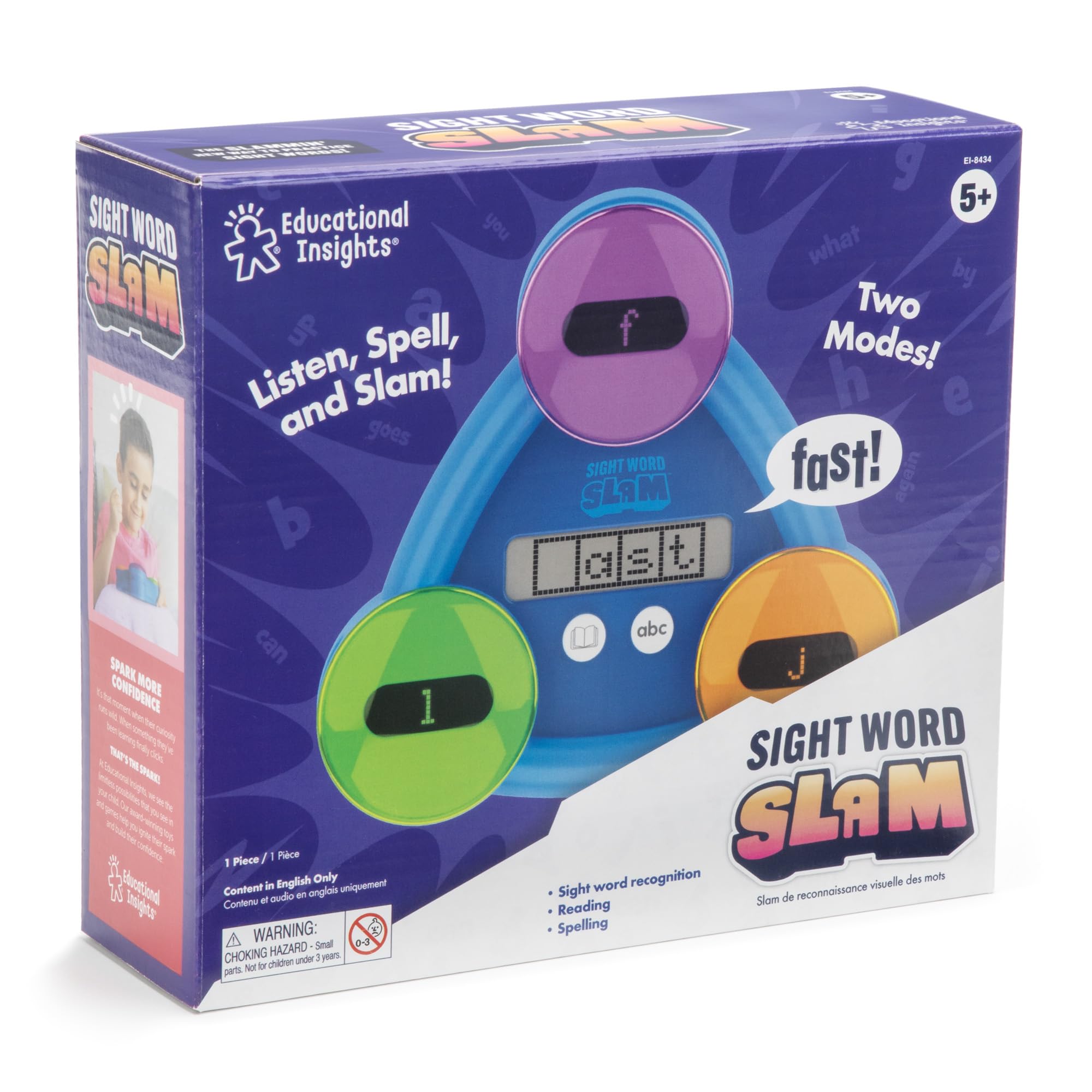 Educational Insights packaging with word list inserts for classroom use