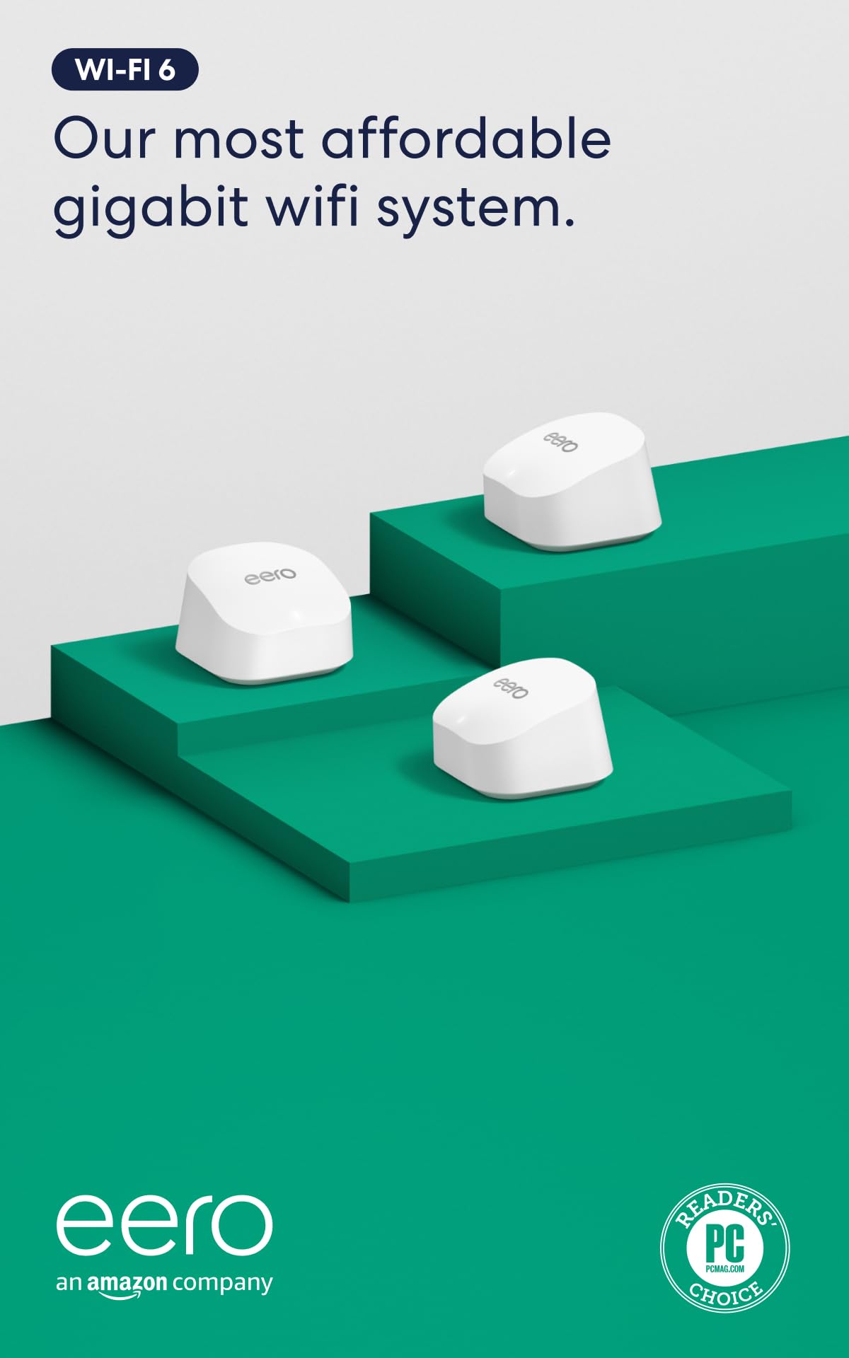eero 6+ rear ports and label showing ethernet connections and model details