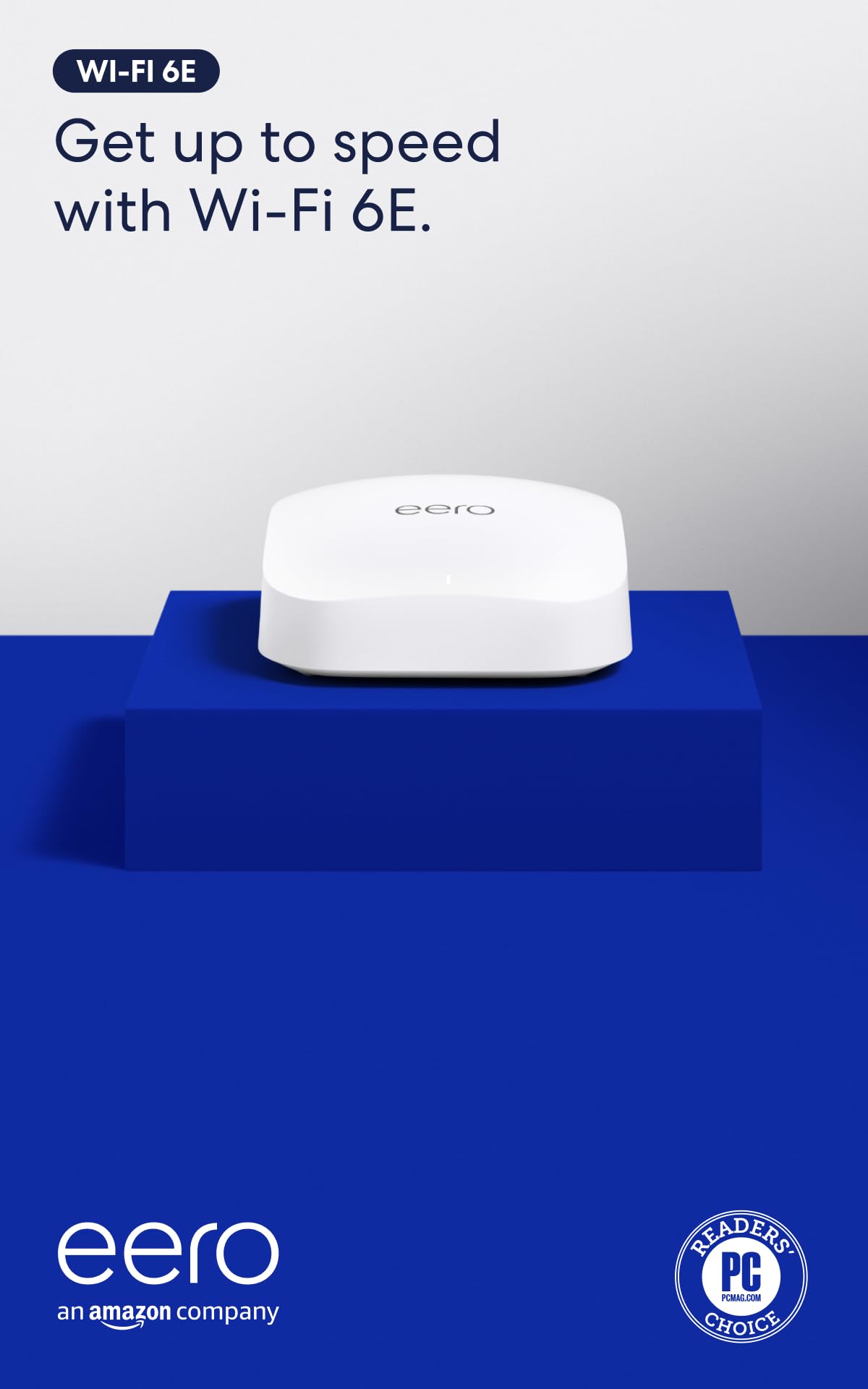 eero Pro 6E back ports closeup with 2.5 Gb Ethernet, supports gigabit+ plans