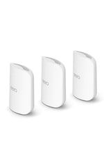 eero Pro 7 three-pack front view showing sleek design and wide coverage benefit