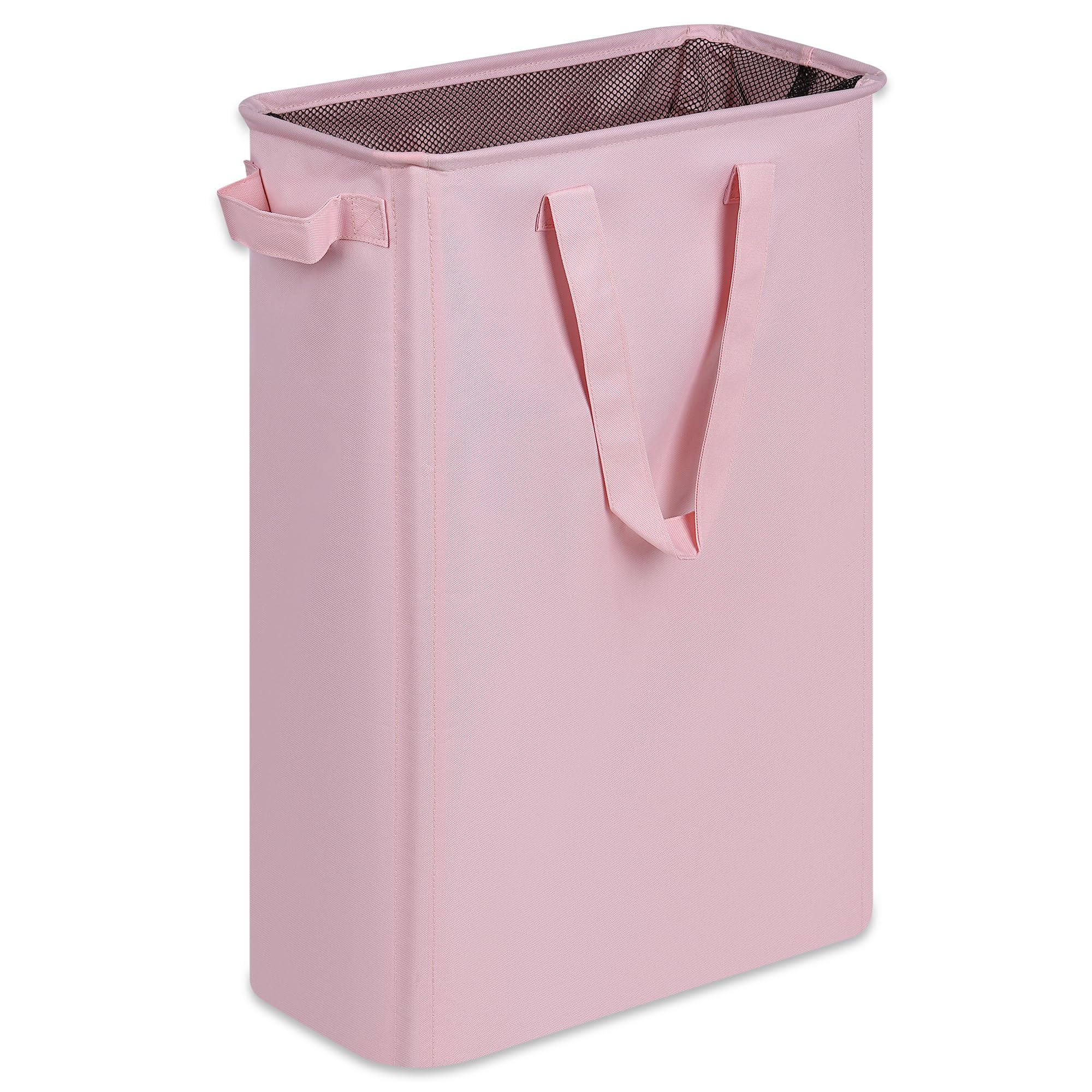 efluky front view slim laundry basket showing narrow profile and capacity