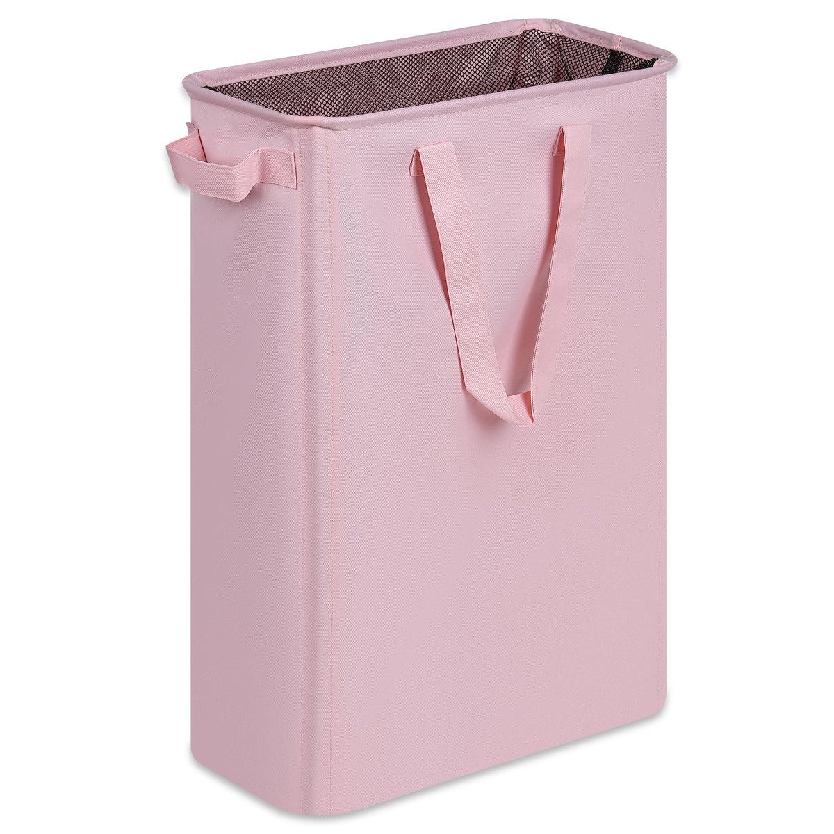 efluky front view slim laundry basket showing narrow profile and capacity