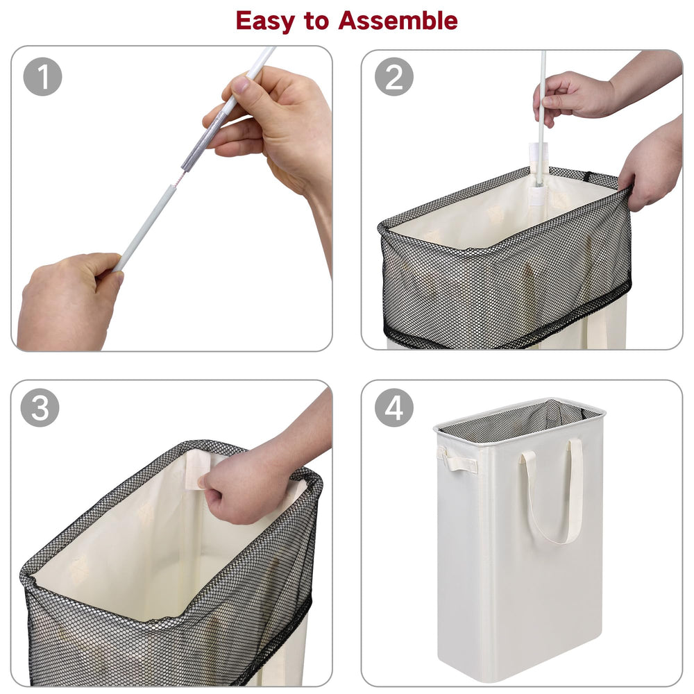 efluky handles being used to carry hamper easily between rooms for convenience