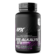 EFX Sports front bottle showing label and servings, portable strength support