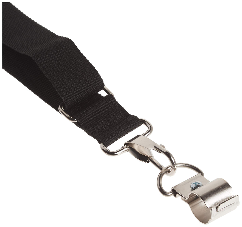 EGO Power+ strap attached to leaf blower to transfer weight to shoulder