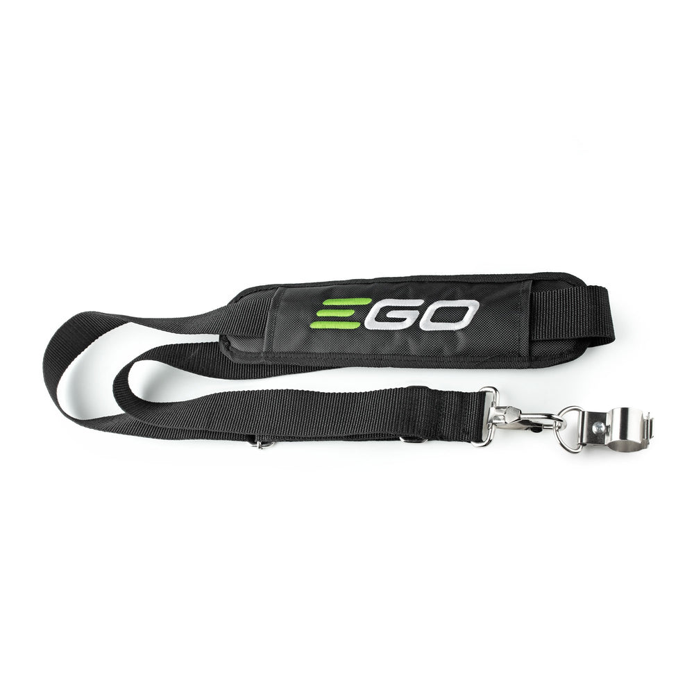 EGO Power+ strap front view showing padded support and comfortable carry
