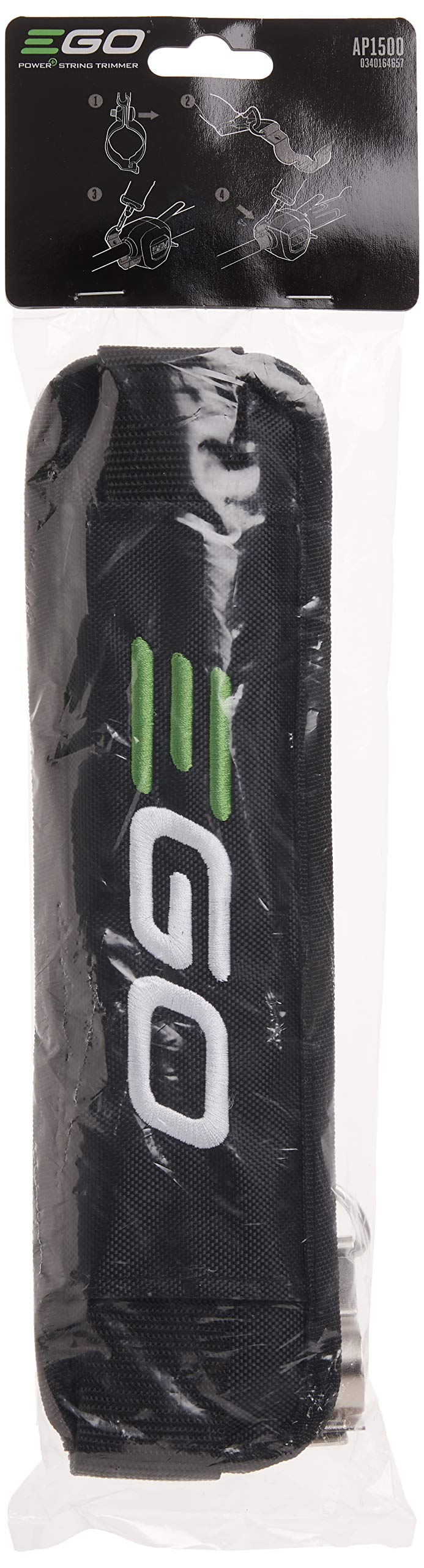 EGO Power+ close-up of padded shoulder panel for reduced fatigue