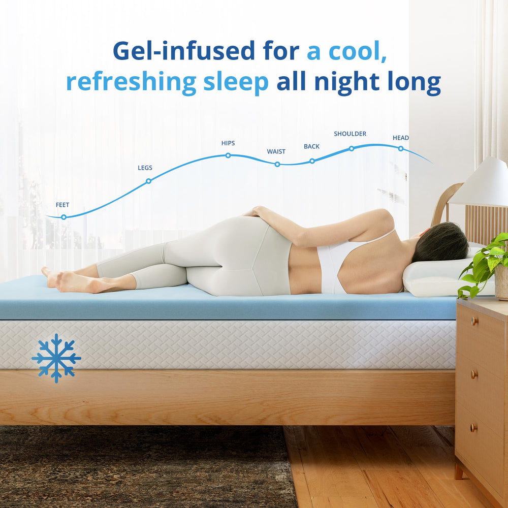 EGOHOME close-up of memory foam texture highlighting gel dispersion for cooler sleep