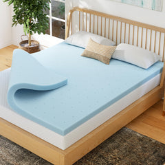 EGOHOME front view of the gel-infused topper showing smooth surface and neat edges for instant comfort