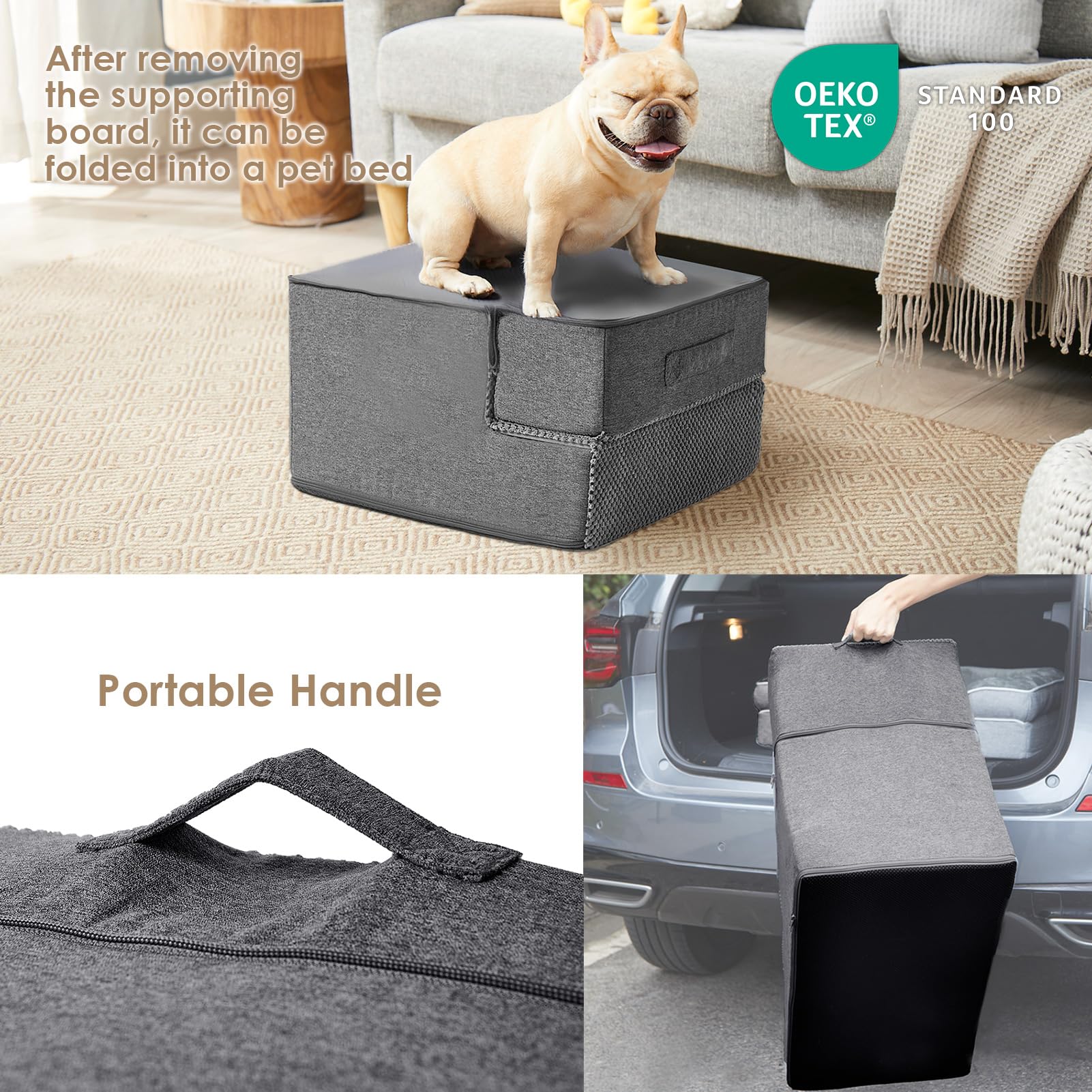 EHEYCIGA small dog using stairs to reach sofa with confidence