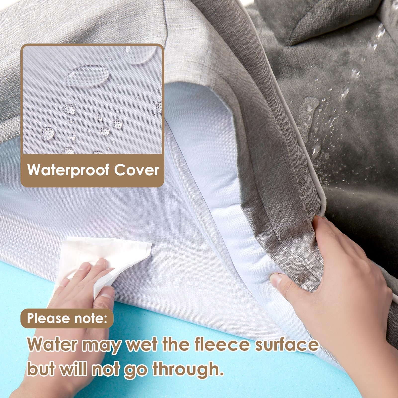 EHEYCIGA bolster detail highlighting raised edges for neck support
