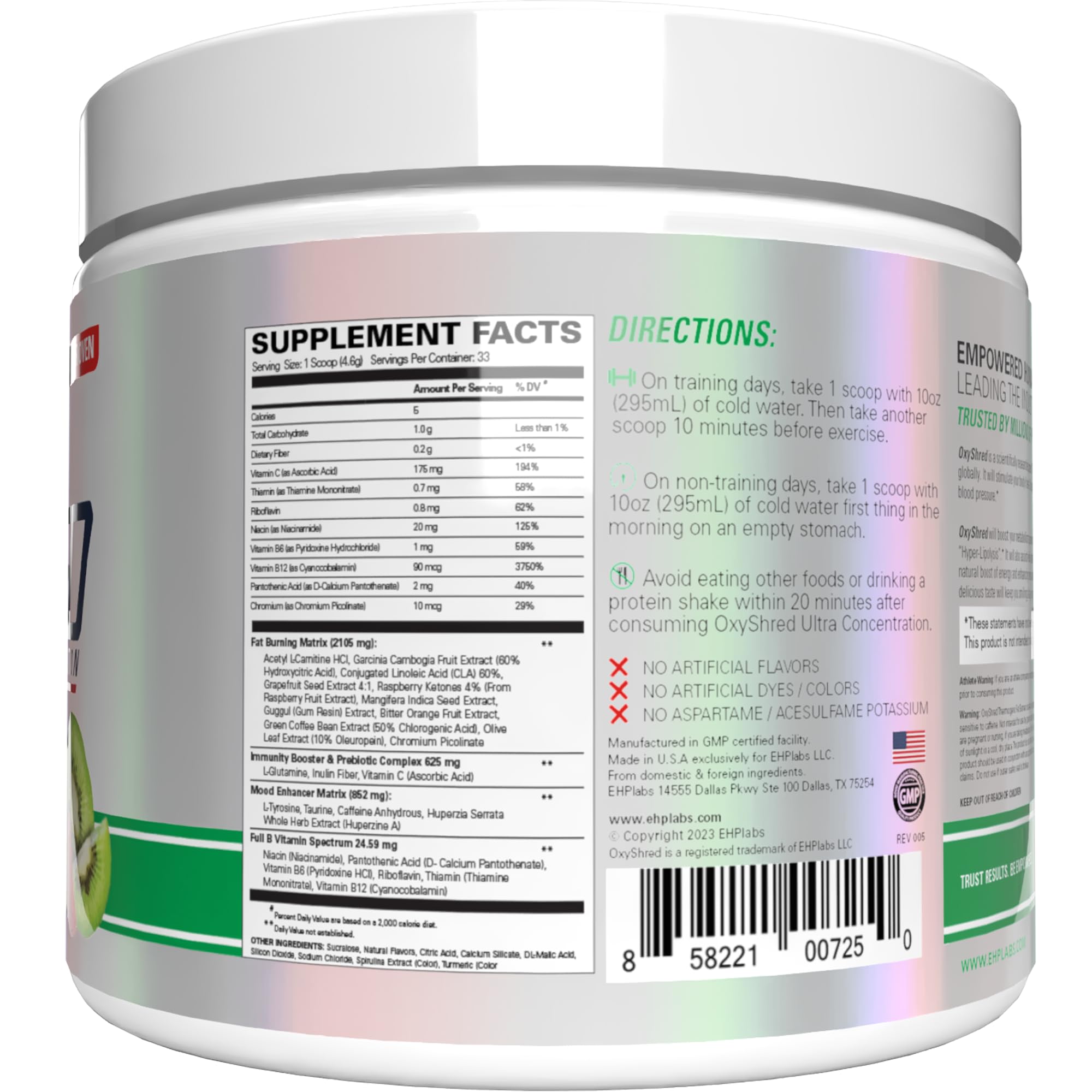 EHP Labs OxyShred used by athlete pre-workout showing energy support