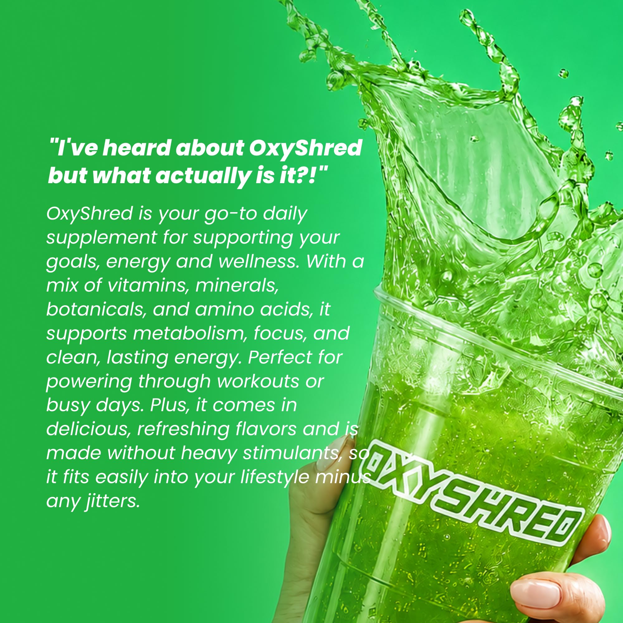EHP Labs OxyShred close-up label view highlighting ingredient transparency