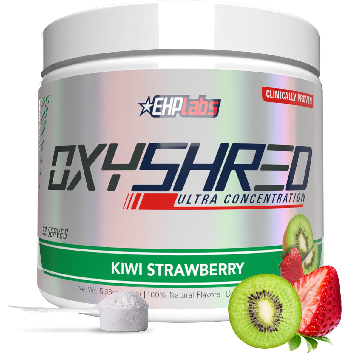 EHP Labs OxyShred front pack showing product branding and flavor benefits