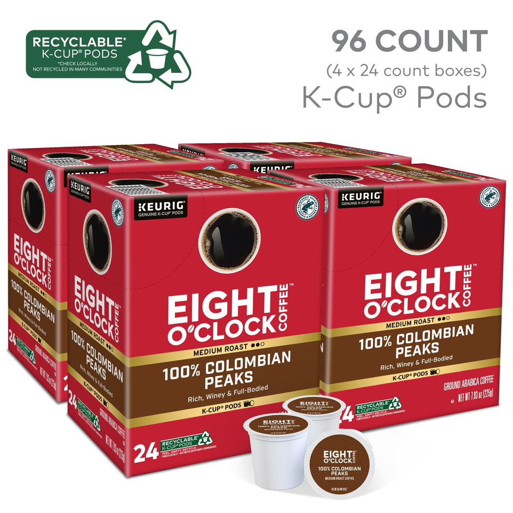 Eight O'Clock Coffee K-Cup top view highlighting easy single-serve brewing convenience
