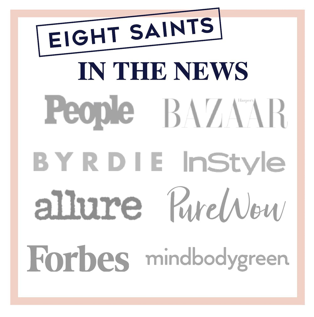 Eight Saints on a bathroom vanity in a clean setting showing daily routine compatibility