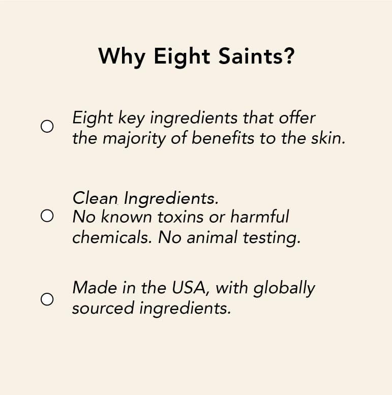 Eight Saints next to a ruler showing 2 ounce size for accurate scale and travel convenience