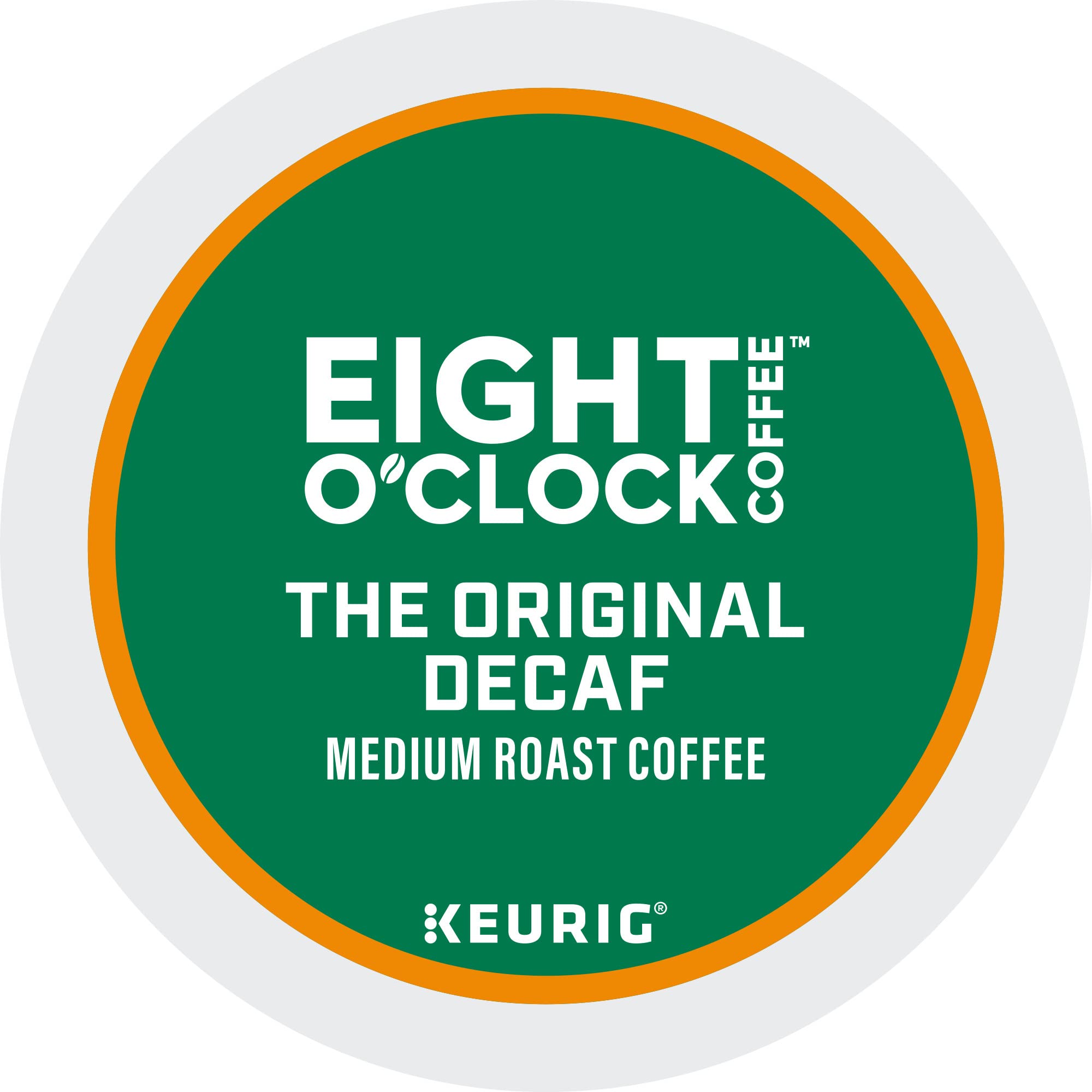 Eight O'Clock single pod inserted in machine showing easy brewing process