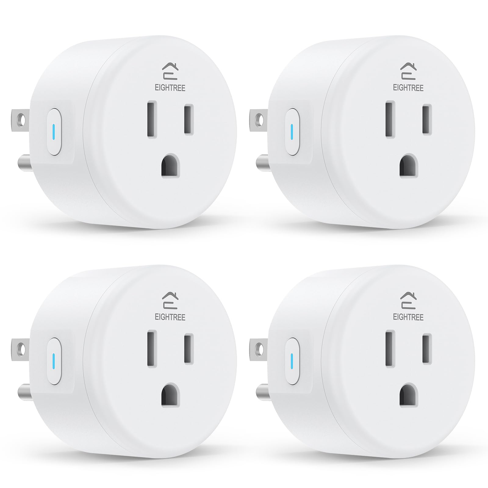 EIGHTREE front packaging showing four smart plugs and 15A rating for convenience