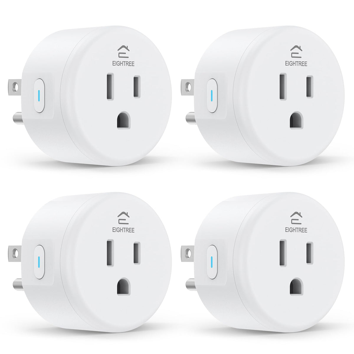 EIGHTREE front packaging showing four smart plugs and 15A rating for convenience