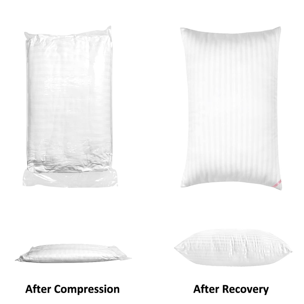 EIUE pillow next to ruler showing 20 x 36 inch king size for correct scale