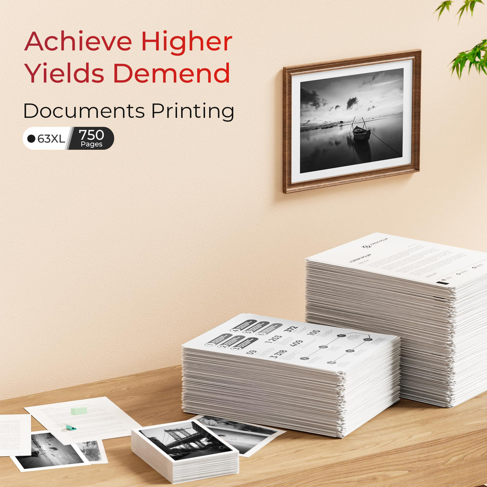 ejet 63XL cartridge chip contacts visible for reliable printer recognition